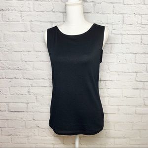 🌻 NWT Womens Karen Scott basic black boatneck